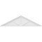 Ekena Millwork Peaked Cap 3 Spoke Architectural Grade PVC Pediment, 72"W x 19"H x 2"P (Pitch 6/12) PEDPS072X190PKC03 - alternate 6